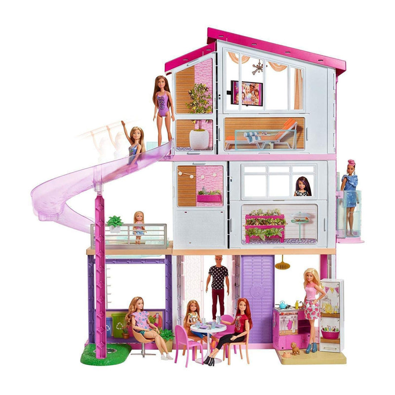 Barbie Dreamhouse Portable Doll House With Furniture And Accessories
